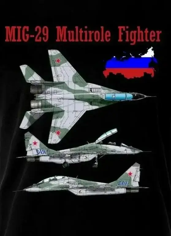 

USSR Russia MiG-29 Fulcrum Fighter Aircraft T-Shirt 100% Cotton O-Neck Summer Short Sleeve Casual Mens T-shirt Size S-3XL