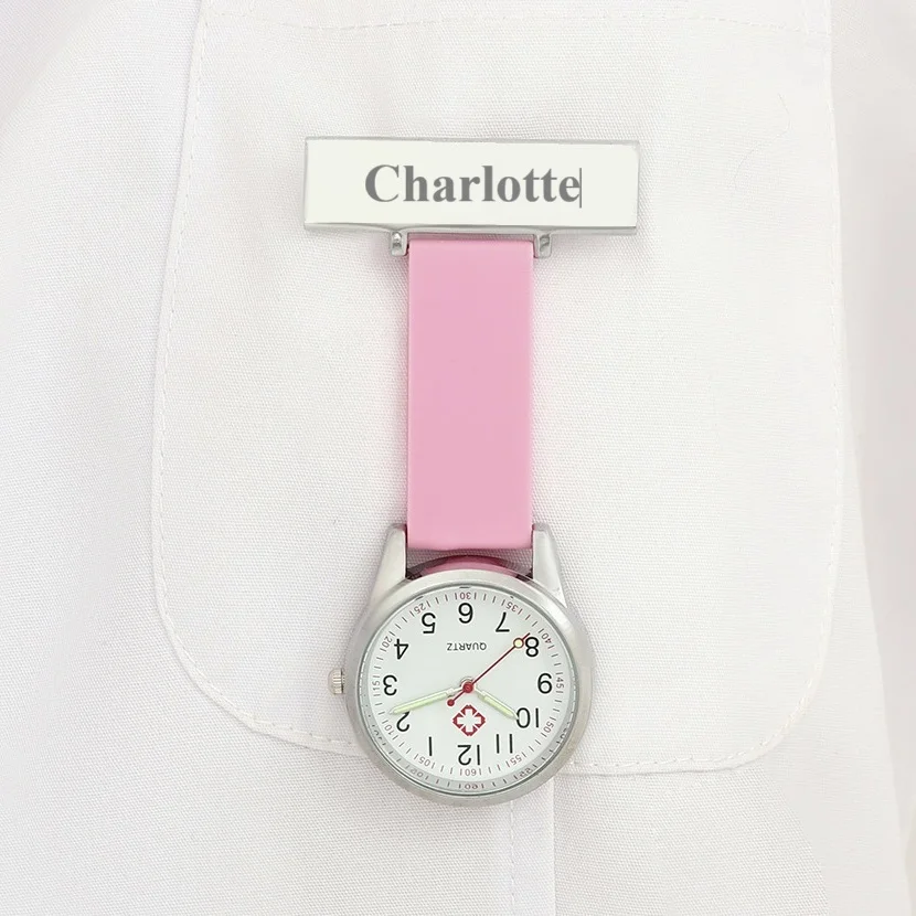 Customized Name Nurse Fob Watch Personalized Interchangeable Quartz Pocket Clock for Doctors Medical Students Unique Gift Idea