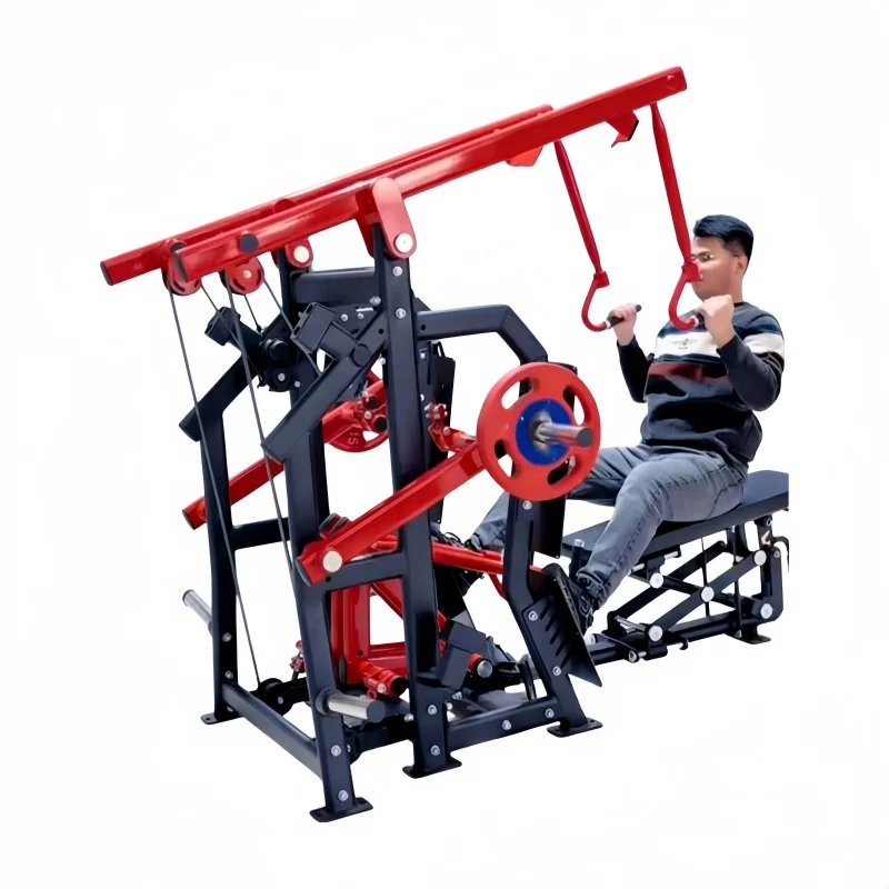 Factory Supplier Multi Function Low Row and Lat Pull Down Gym Equipment Plate-select Lat Pulldown Low Row Machine
