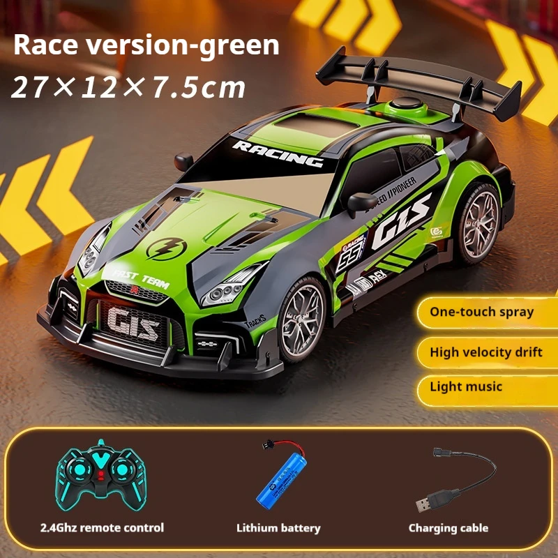 Rc Auto da corsa ad alta velocità Giocattolo Resistente agli urti Assorbente agli urti 4wd Sport da corsa Spray Drift Simulazione Racing Boy Regalo di compleanno