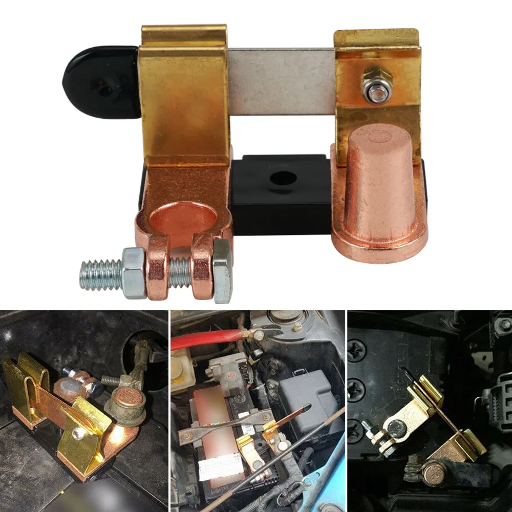 

Battery Isolator Switch Brass Power Cut Off Disconnect Terminal Metal Plastic for Car Marine Boat RV Motorcycle