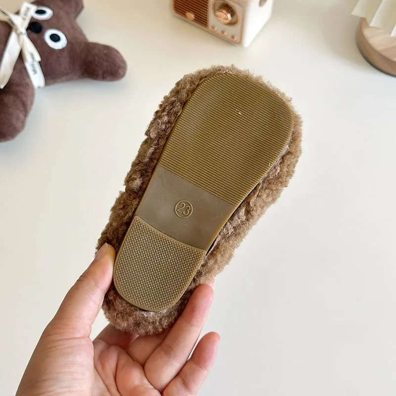 Elegant Baby Girl Princess Bow Solid Shoes Hyoma Toddler Child Flat Shoes Soft Bottom Autumn Winter Birthday Party Baby Shoes view 6