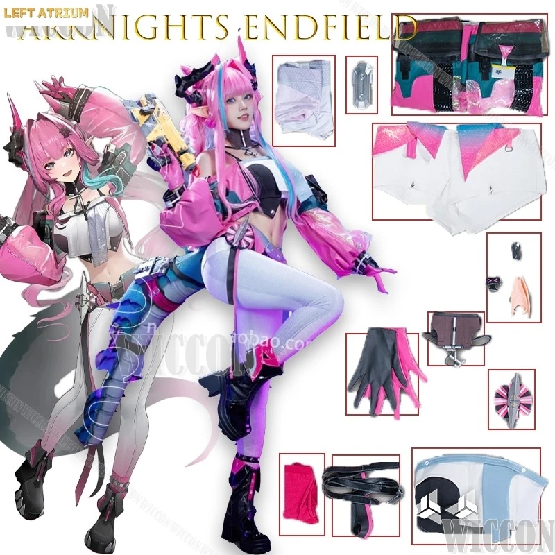 Костюм для косплея Yvonne из Arknights, полный комплект с реквизитом, в стиле аниме-персонажа из игры, футуристическое научно-фантастическое бронированное платье, на Хэллоуин