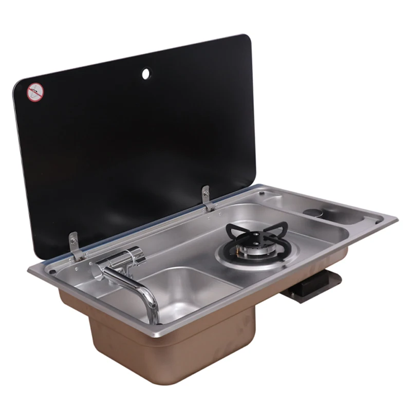 

Camper Van Accessories Burner Pull Type Gas Stove Boat Caravan RV Stainless Steel Universal Rv Boat Sink