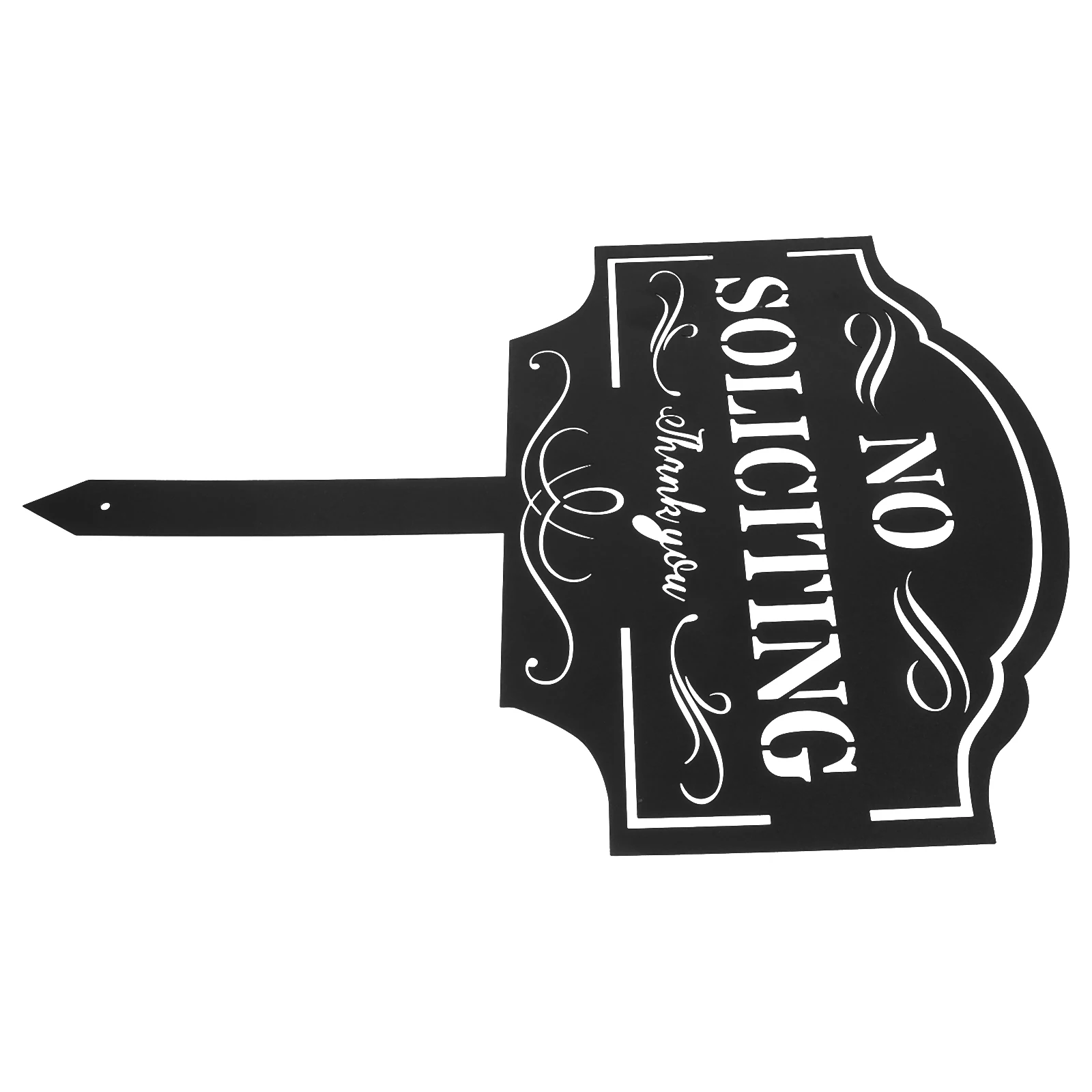 

Courtyard Warning Sign Iron Garden Decor No Soliciting Weather Resistant Yard Signs Outdoor Metal Privacy Protection Traffic