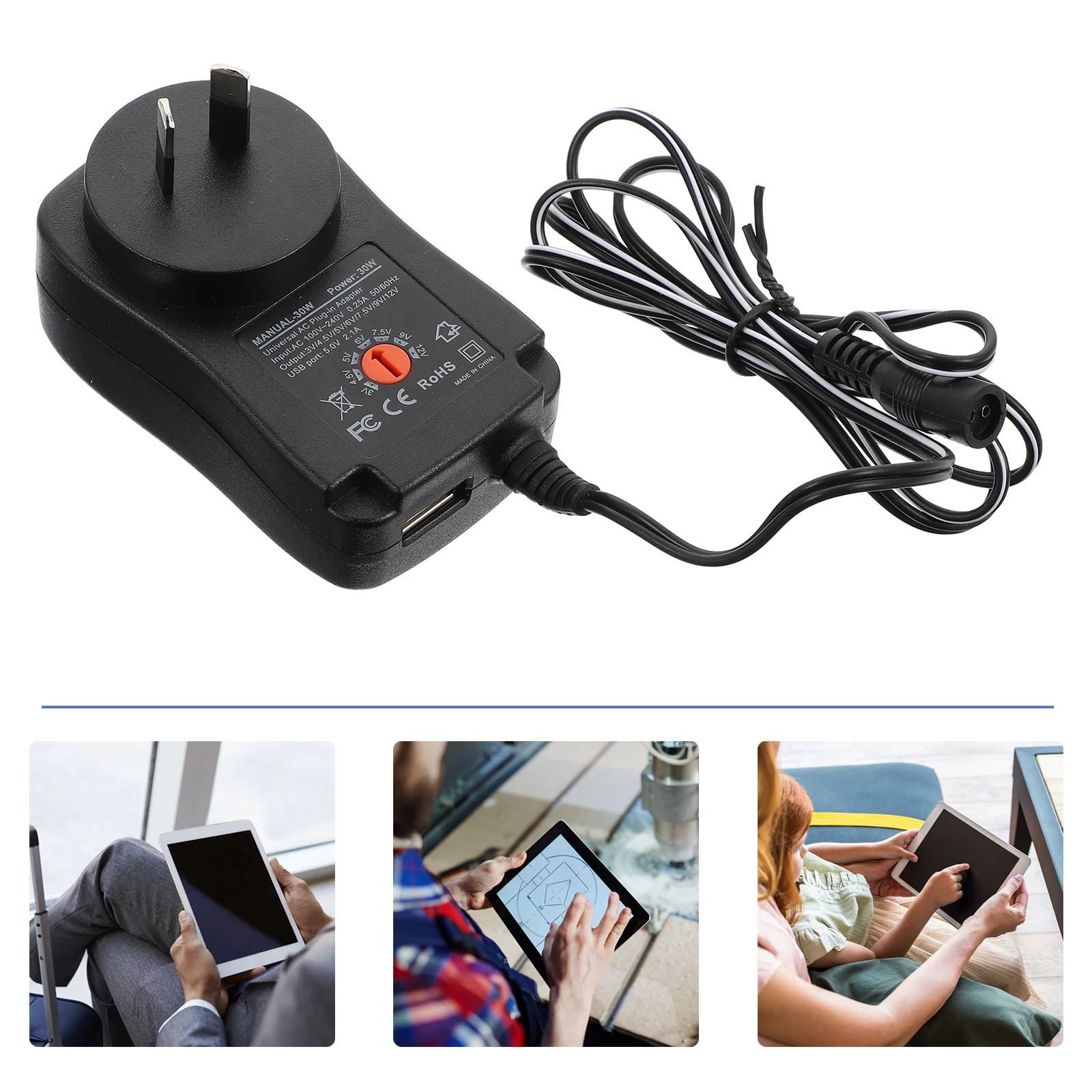 1Set Power Adapter USB 30W 3-12V Converter for Laptop Robot LED Light Bar Power Supply Home Appliances