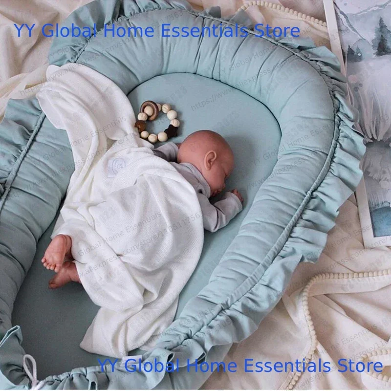 Nid de couchage amovible pour lit de bébé, berceau avec oreiller, parc de voyage, lit pour nourrissons en bas âge, matelas de sécurité, lit dans le lit