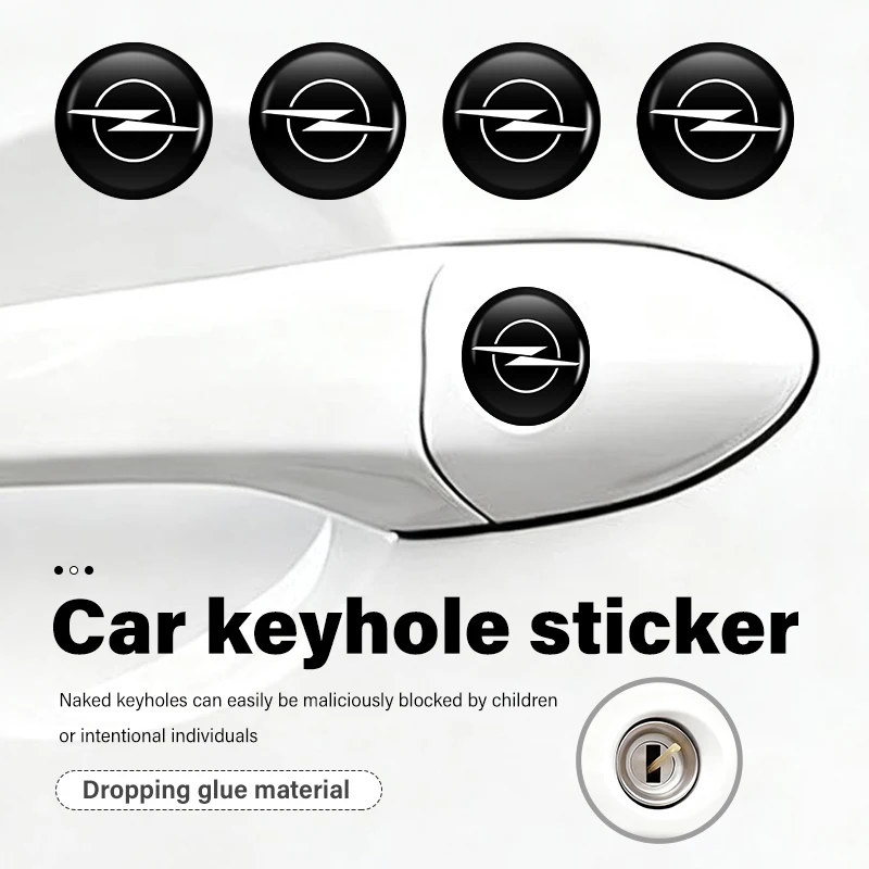 For Opel 14mm Car Key Emblem Auto Control Keychain Sticker Decoration Accessories Corsa D Astra G H J K F Mokka C Zafira B