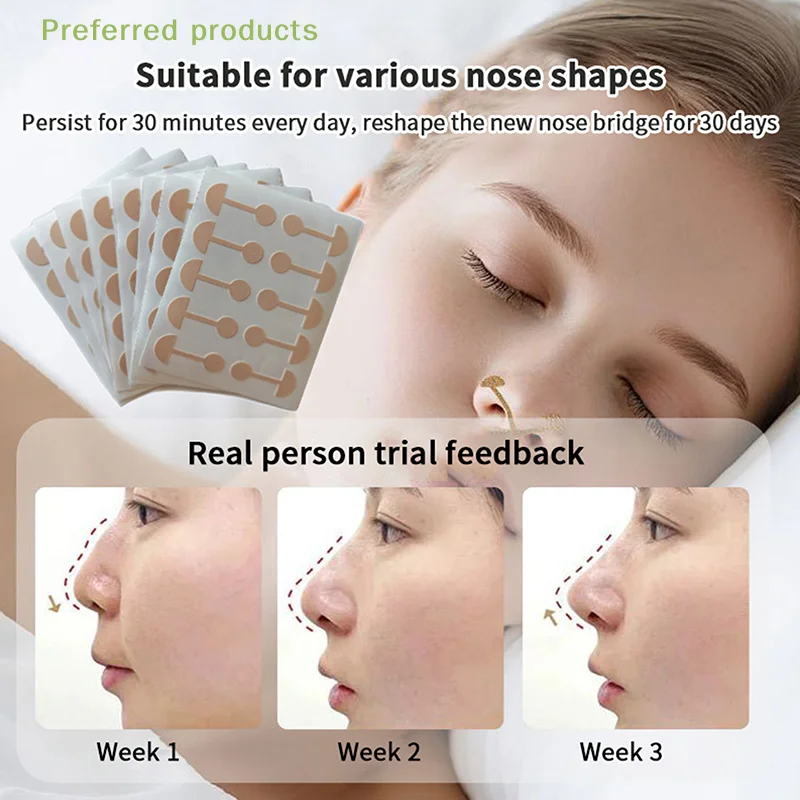 

50/100 косплей наклейки на крыло носа, красивые крылья, узкие термоусадочные полоски для носа, термоусадочные тонкие невидимые пластыри, сокращающие