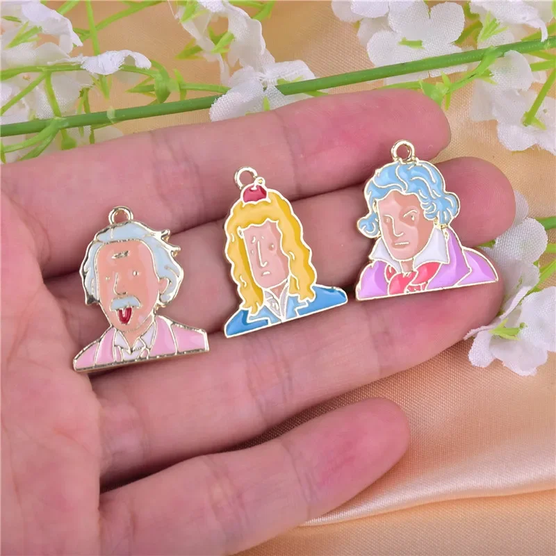 10pcs Famous People Avatars Charms for Jewelry Making Fshion DIY Earring Handmaking Pendant Bracelet and Necklace Charm