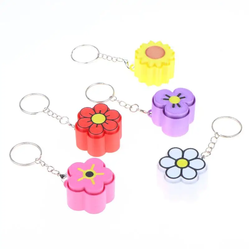 1 Pack Eco-Friendly 3D Printed Flower Fidget Keychain Cute Flower Stress Relief Sensory Toy PLA Material