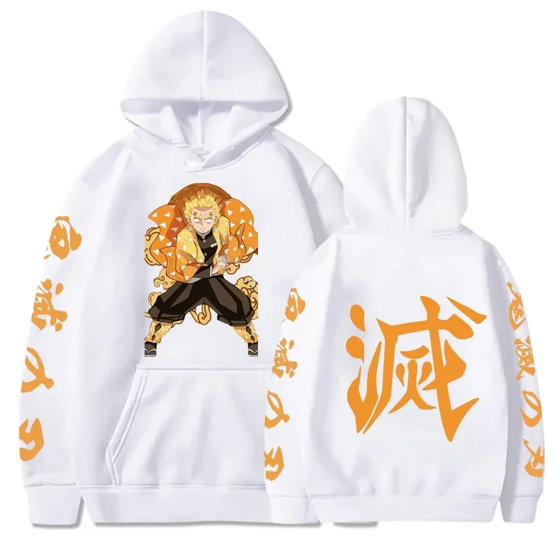 Japan AnimeAgatsuma Zenitsu Manga Hoodies Men Women Long Sleeve Bluzy Tops Clothes Sweatshirt