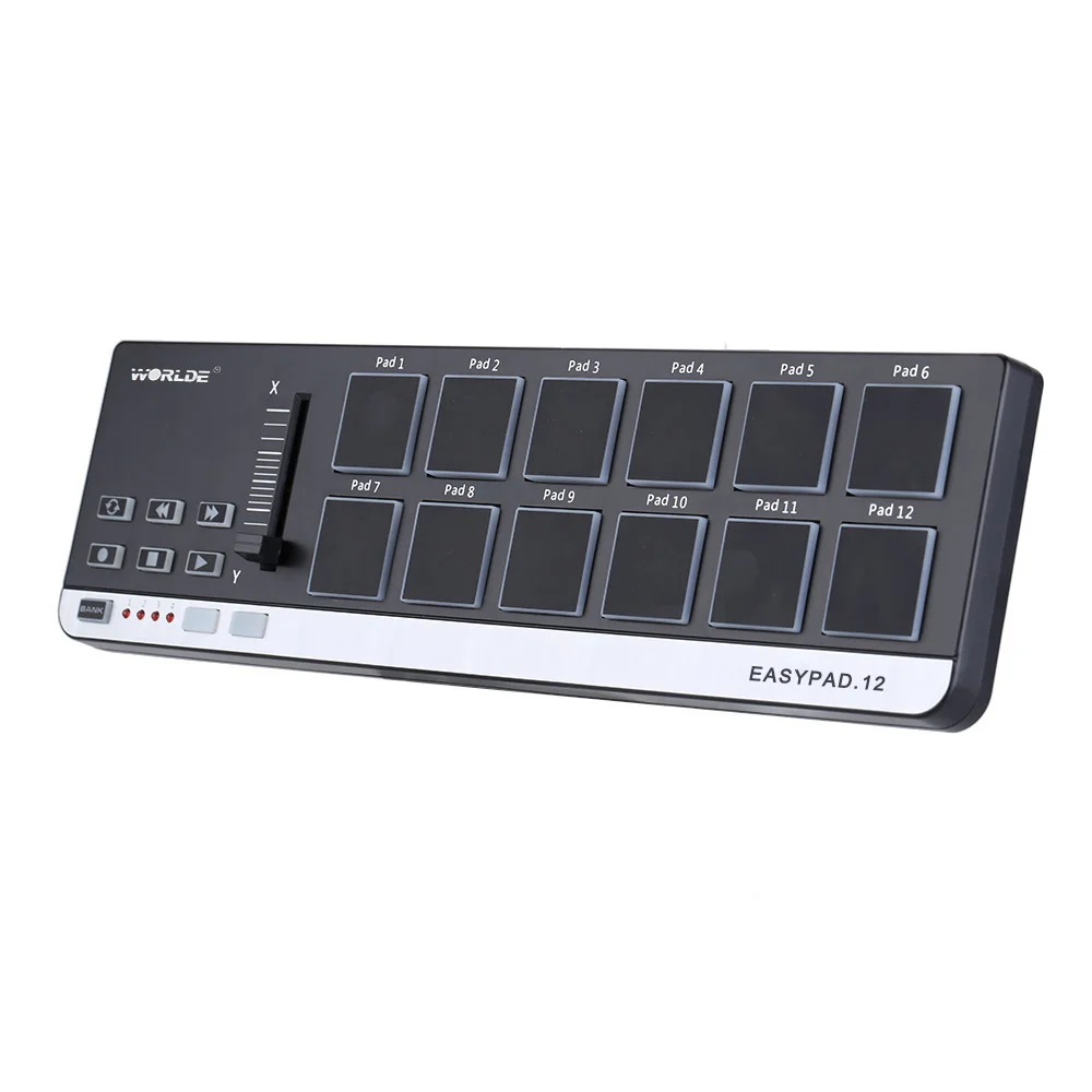 Worlde EasyPad.12 Portable Mini Controller USB 12 Drum Pad MIDI Device Plug and Play USB 2.0 Cable