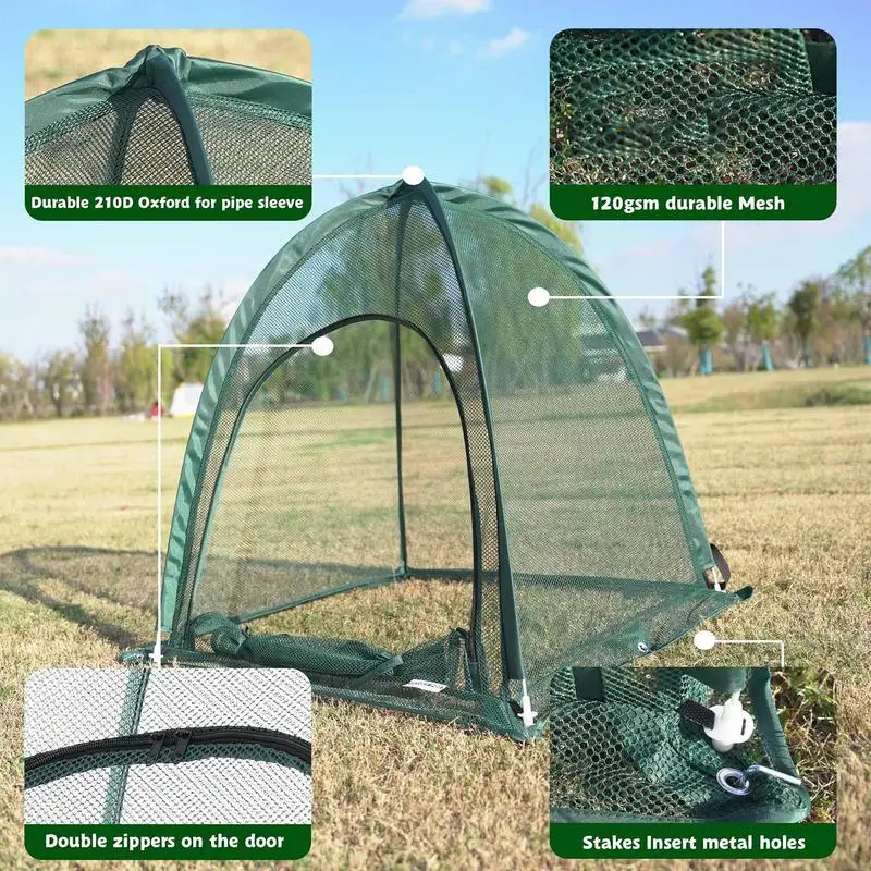 

Pop Up Garden Netting Pop Up Guard Netting With Zip Entry Portable Plant Mulching Netting With Drawstring For Garden Farm Home