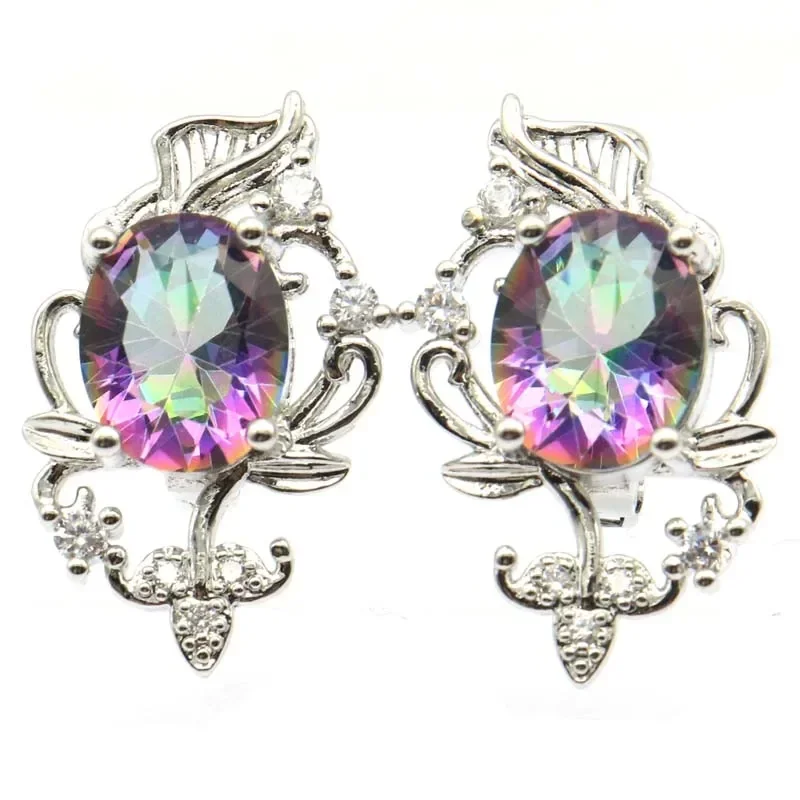 

6g 925 SOLID STERLING SILVER Customized Earrings Peridot Amethyst Real Red Ruby Blue Sapphire Green Emerald Violet Topaz Mystica