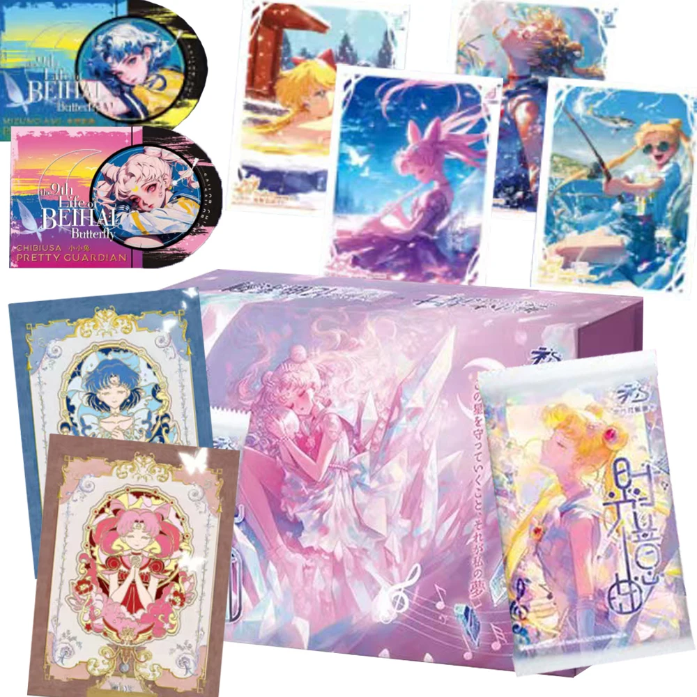 

Коллекционные карты аниме «Сейлор Мун», коробка-бустер Цукино Усаги Чибиуса, красивые очаровательные карты с розами, подарки для фанатов, хобби