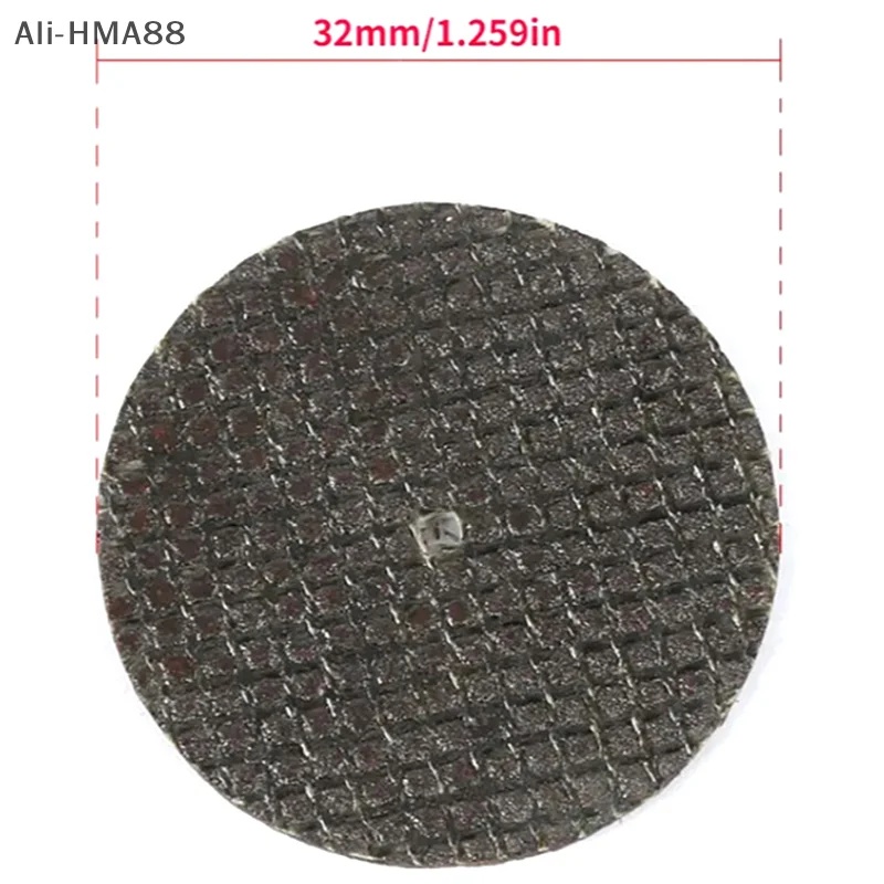 1 set (50 pezzi disco da taglio abrasivo 32 mm + 4 pezzi mandrini rotanti) utensile in fibra di vetro per utensile rotante con ruota da taglio in metallo lama per sega