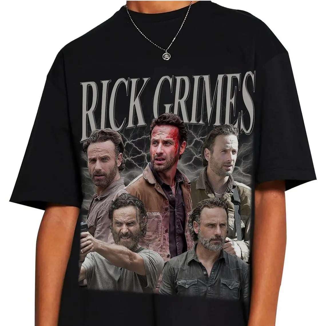 Rick Grimes Vintage Style Shirt Rick Grimes Actor Retro 90's Unisex T-Shirt Retro Rick Grimes Tee Fans Gift For Women Homage Tee