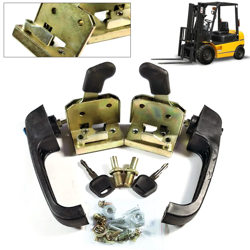 Universal New Tractor and Heavy Equipment Locking Door Handle Loader Door Lock Metal&Plastic for Electric Tricycle, Loader Door