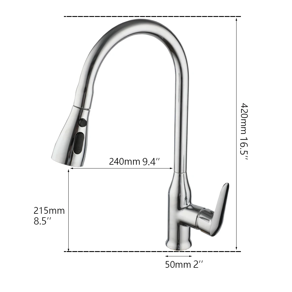 SINLAKU 360° Swivel Kitchen Faucet Deck Mounted Pull Out Hot And Cold Water Single Hole Multiple Colors Retractable Mixer Taps