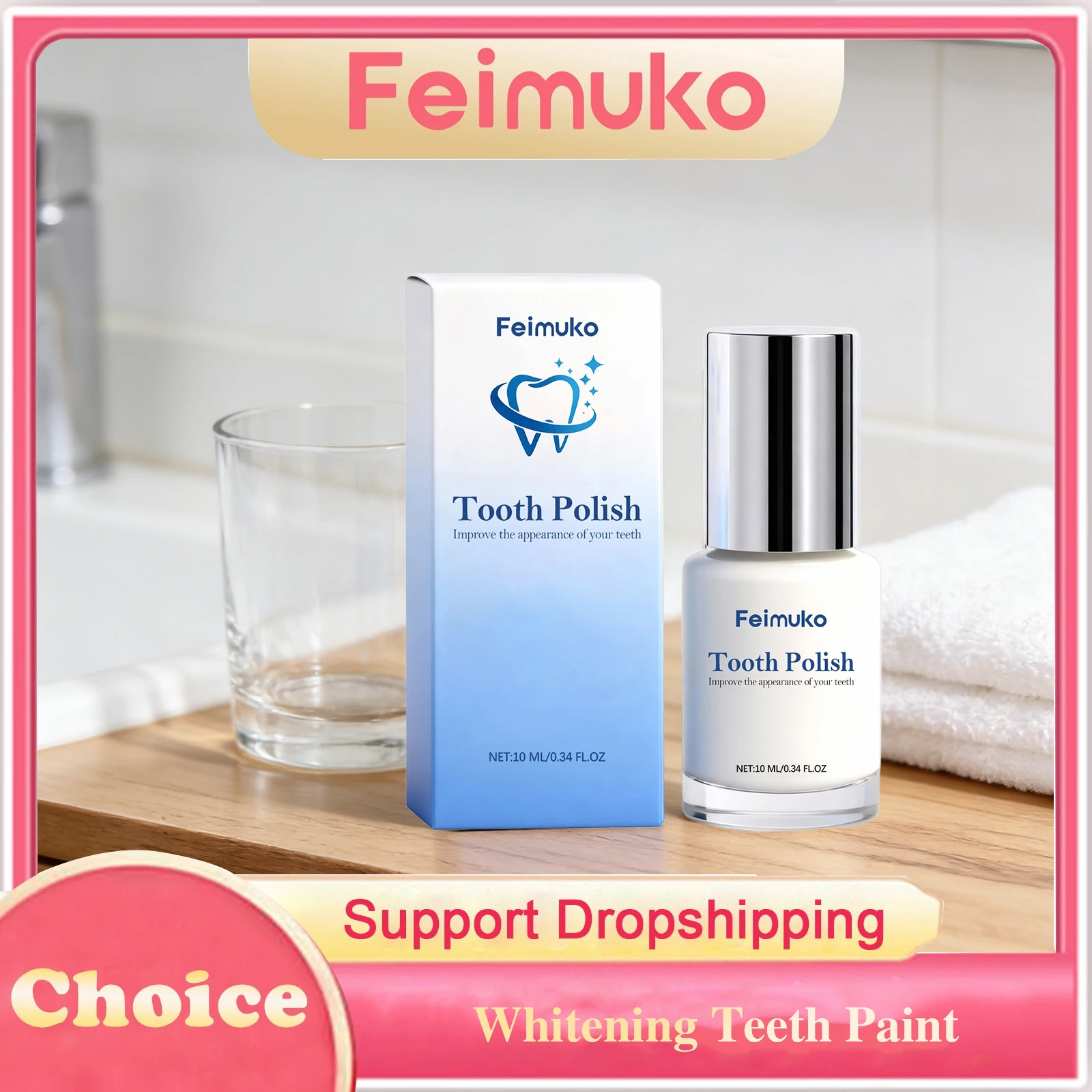 Whitening Teeth Paint Remove Tooth Pigments Stains Restoring Teeth Color Freshen Breath Gentle Cleansing Tooth Polishing Paint