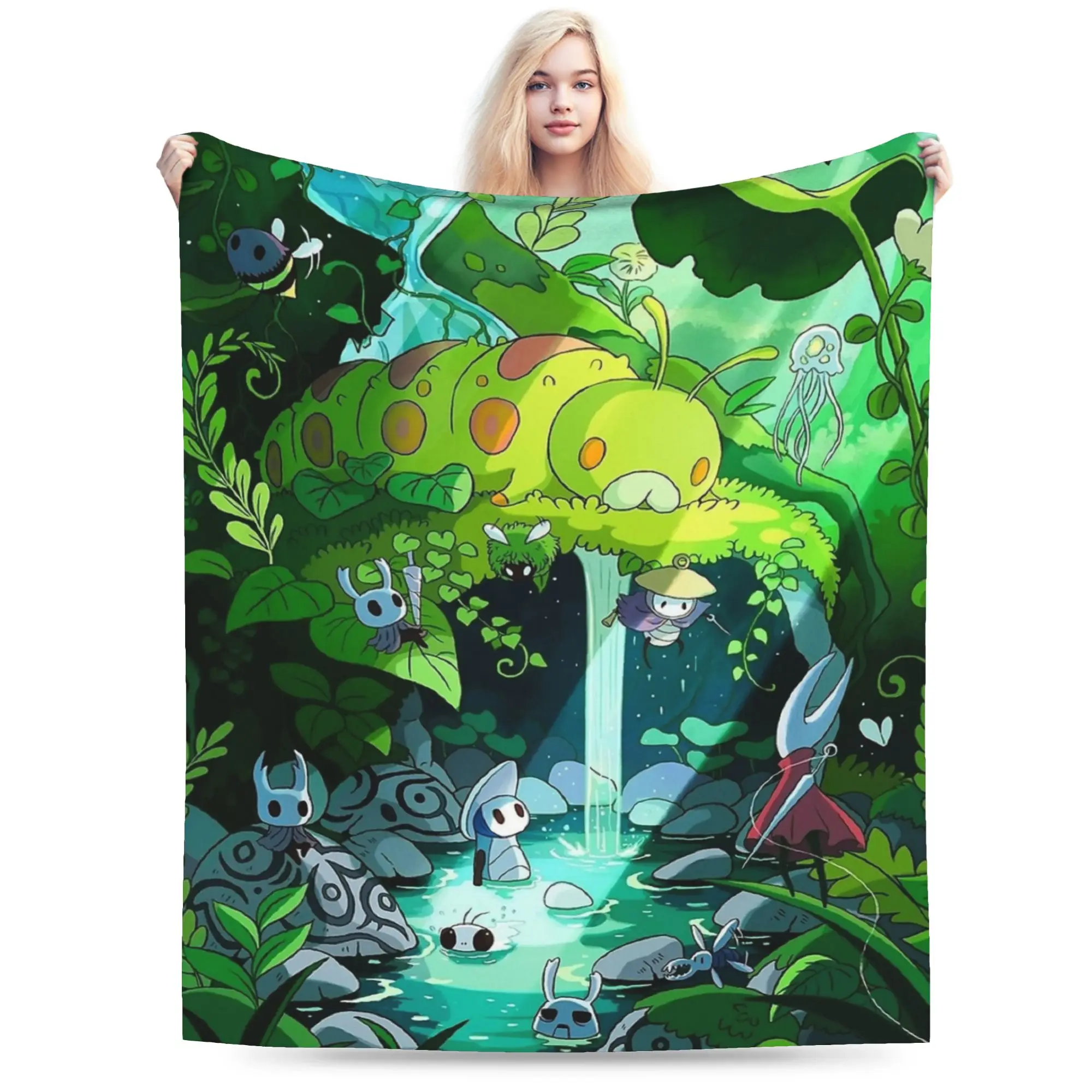 Hollows Knights Silksong Blankets Fleece Winter  Portable Ultra-Soft Throw Blanket for Bed Office Plush Thin Quilt