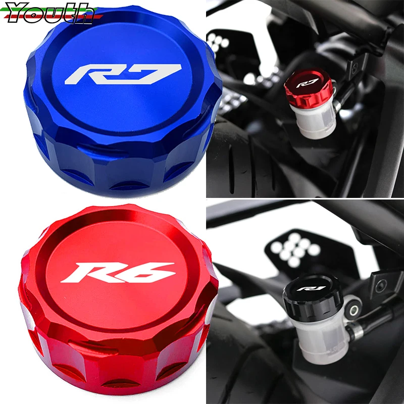 FOR YAMAHA YZF R1 R3 R6 R7 YZF-R1 YZF-R6 YZF-R3 YZF-R7 Motorcycle Accessories Rear Brake Fluid Reservoir Oil Cap Cylinder Cover