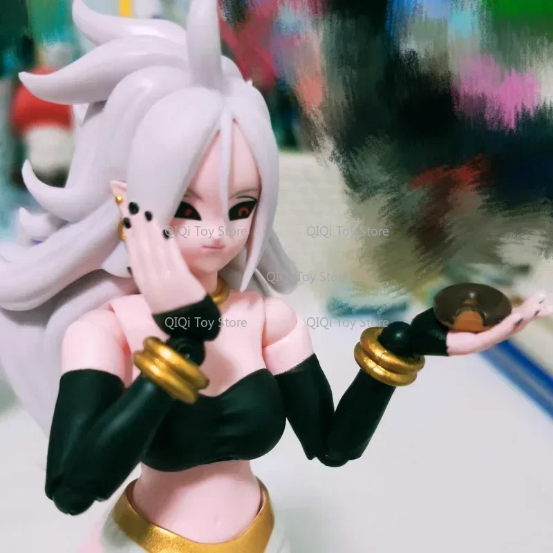In Stock 14.5cm Bandai Shf Z Android 21 S.h.figuarts Genuine Collectible Action Figure Anime Model Toys Gift