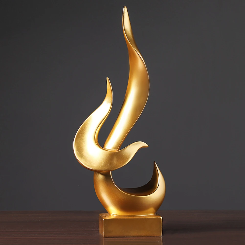 

Abstract Flame Statue Resin Sculpture Modern Decoration for Living Room Desk Dining Table Centerpiece Resin Craft Home Decor