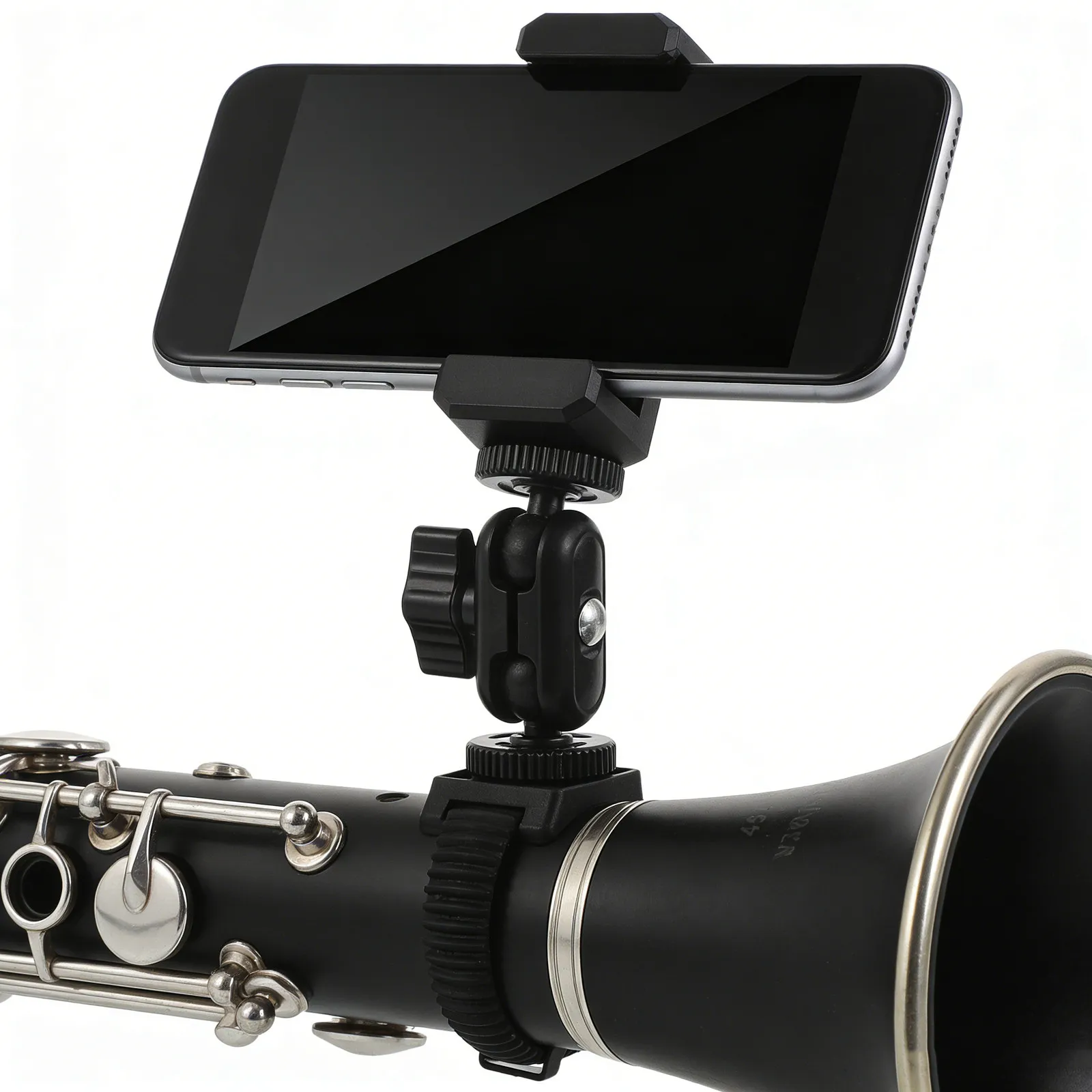 

Регулируемый держатель для телефона Marching Lyre Clip для саксофона, надежный зажим для мобильных нот, крепление для телефона на пюпитр, легкий