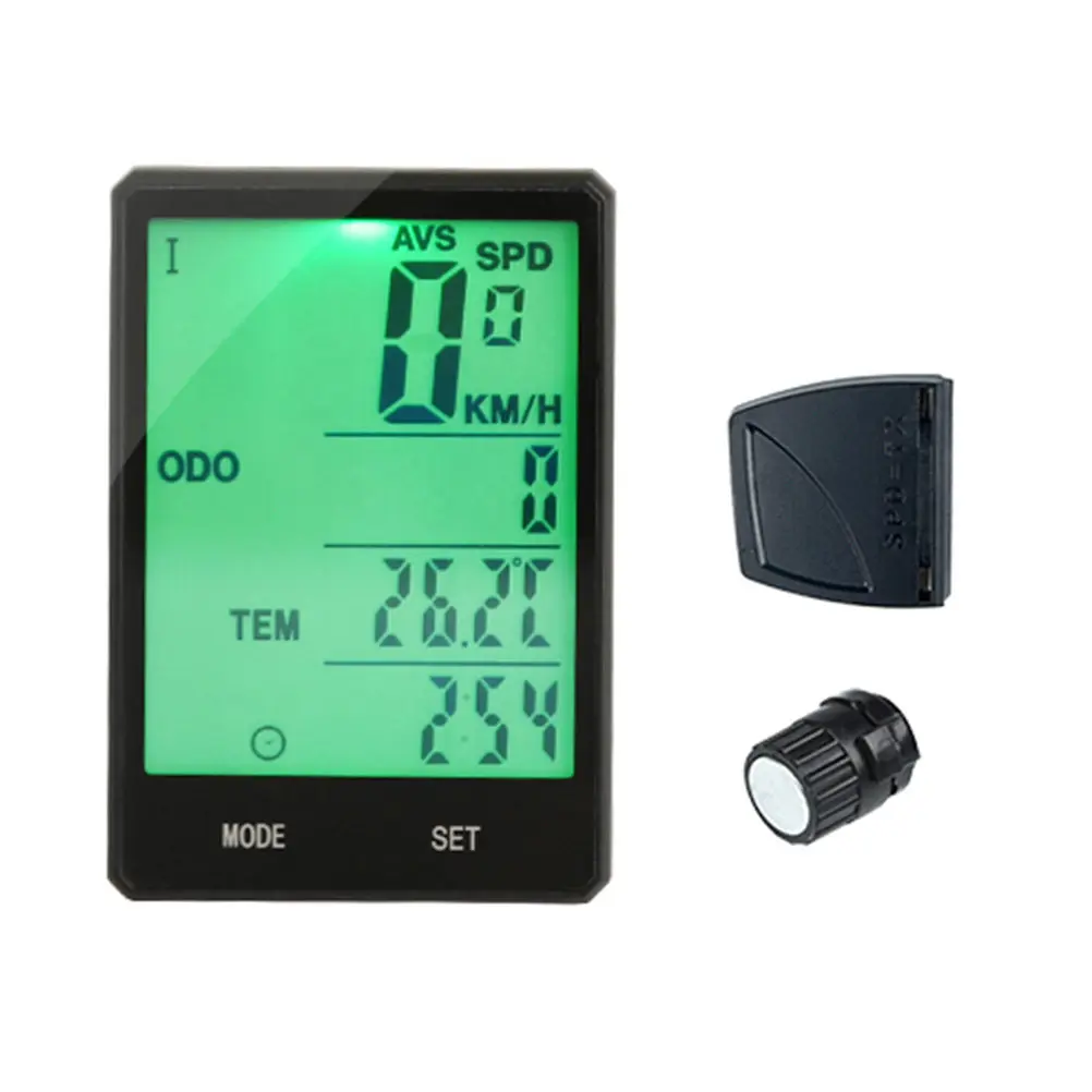 

Back Light Bike Computer Waterproof Wireless Speedometer for All Bicycles Mountain Road Folding Stationary Dirt Bikes Day Night