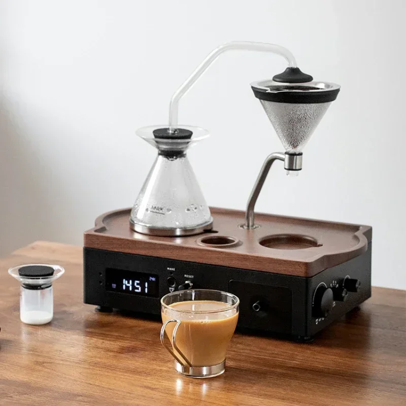 Alarm clock automatic coffee tea bar machine drip coffee machine timing tea maker creative gift ornament