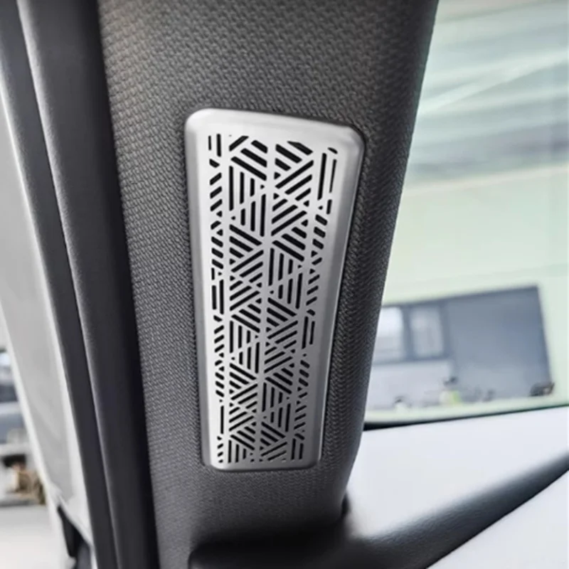 لسيارات BMW 5 series i5 G60 2020-2025 غطاء فتحة التهوية على شكل عمود من الفولاذ المقاوم للصدأ غطاء مزخرف لتكييف الهواء