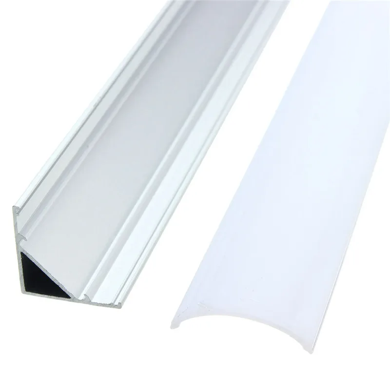 Barra de luces LED en forma de estilo U/V/YW, soporte de canal de aluminio, cubierta de leche, accesorios de iluminación para tira de luz LED, 30/45/50cm