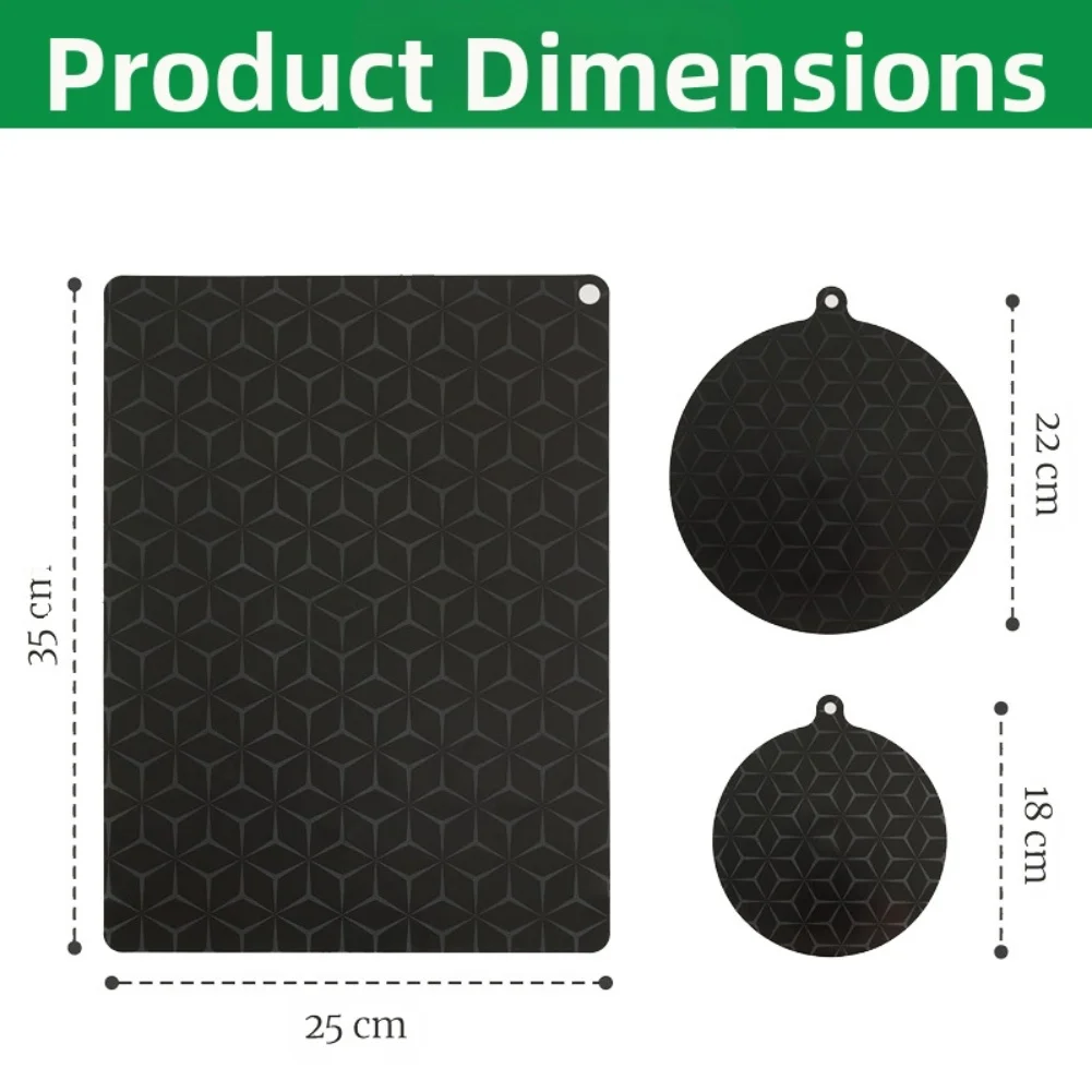 Induction Cooking Mat with Silicone Material and Structured to Support Even Heating and Secure Cookware Positioning