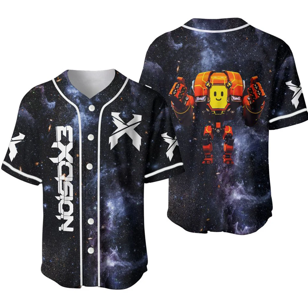 Excision DJ Live World Tour 2023 Baseball Jersey Harajuku Thin button Baseball Uniform Funny Baseball Jersey Fro EDM