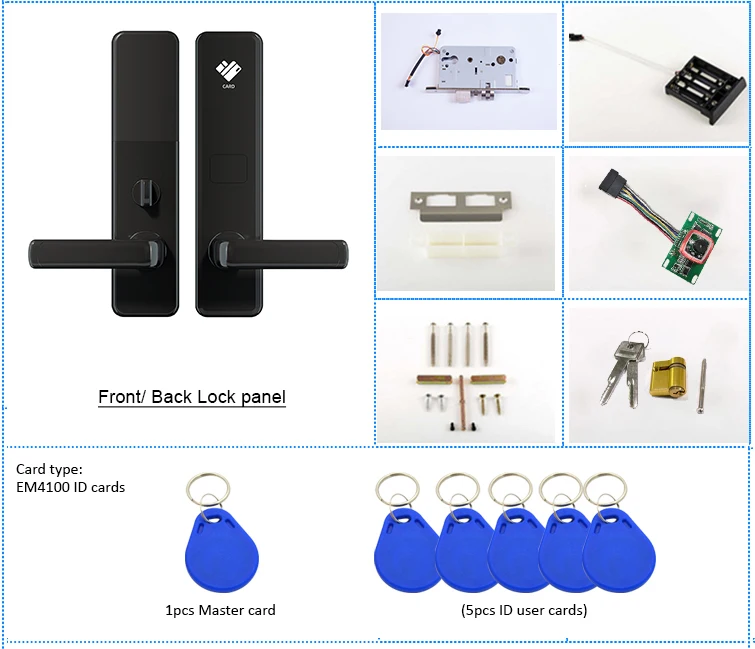 Corrosion Resistant Smart Keyless Electronic RFID Lock Fechadura Eletronica Digital For Seaside Hotel