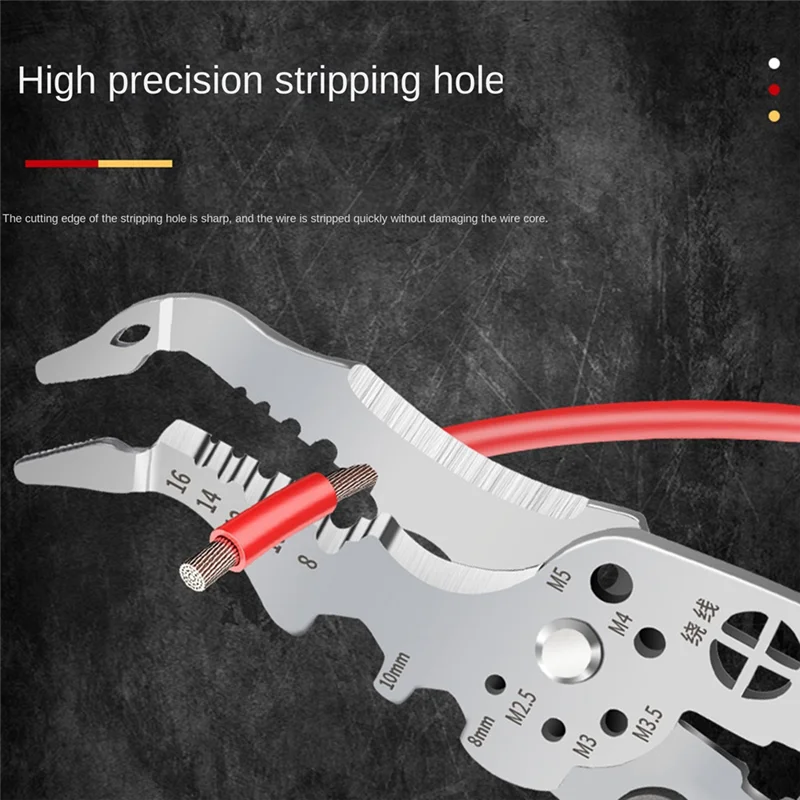 Herramienta pelacables para electricistas, cortador de cables para corte de cables, bobinado, tracción, duradero, fácil de instalar, fácil de usar