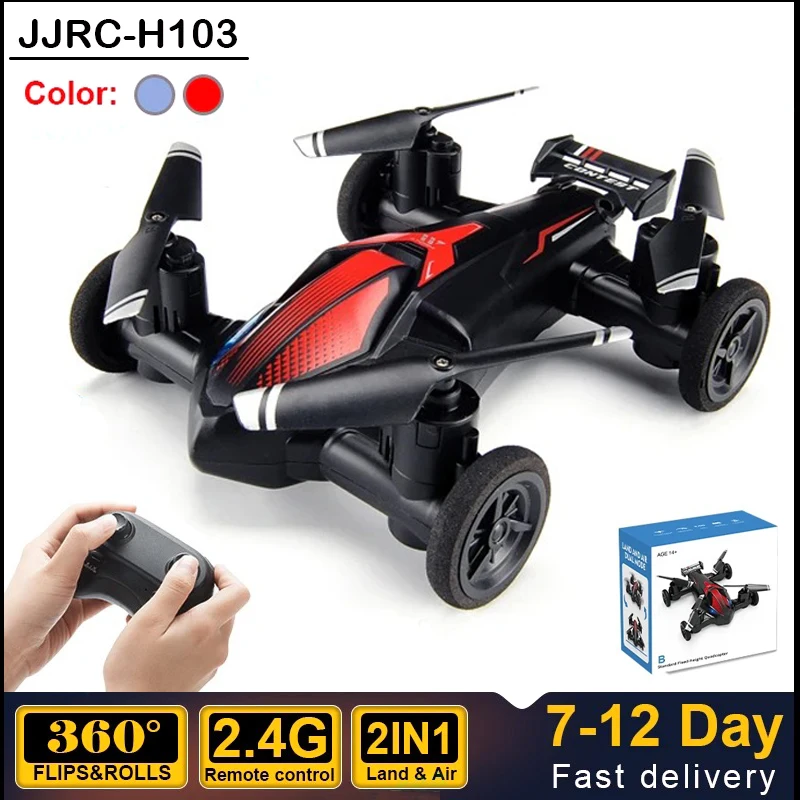 JJRC H103 Land and Air Dual Use Flying Car 360° Tumbling 2.4G Remote Control Quadcopter One-touch Landing RC Drone Kid Toys Gift