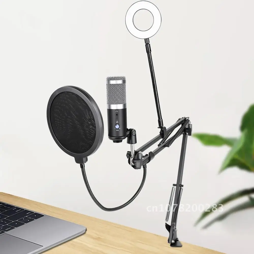 USB Microphone for Professional Computer Gaming and Karaoke Recording Studio, Condenser Mic for YouTube and Twitch Streaming