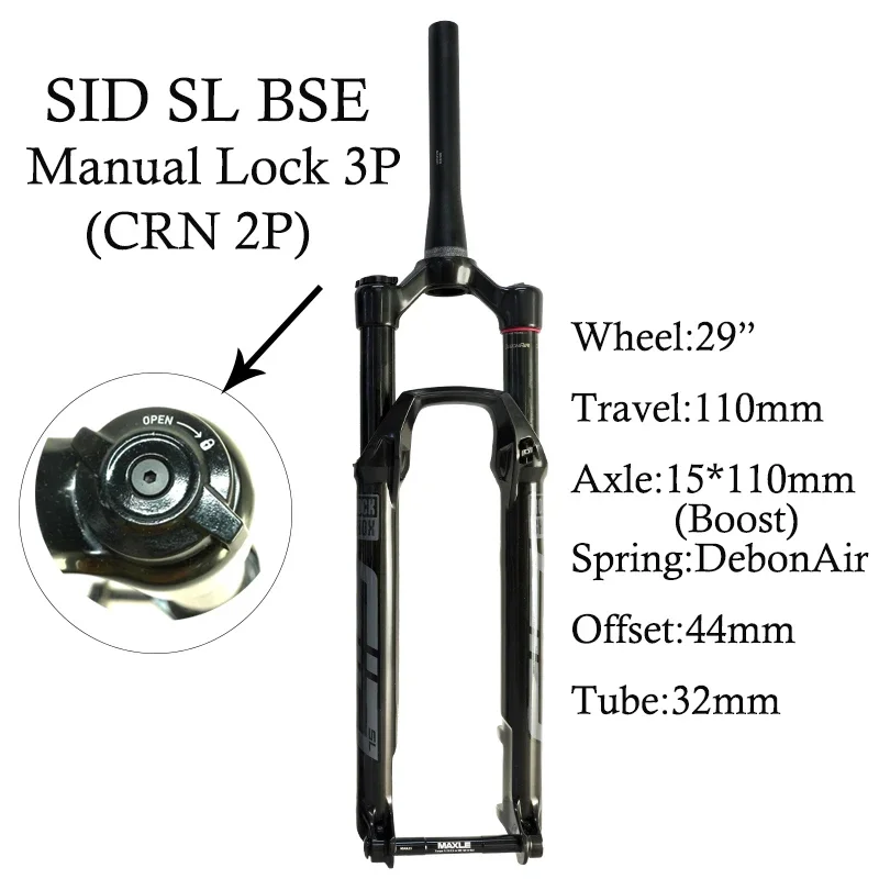 2024 SRAM ROCKSHOX SID SL Suspension Bicycle Fork 29 inch 110mm Travel 1.5 Tapered BOOST 110x15mm Base Model Manual Remote Lock