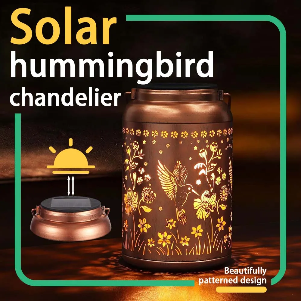 

Solar LED Hummingbird Lantern | Waterproof Hanging Garden Light | Solar-powered Projection Lamp | LED Outdoor Patio Decor