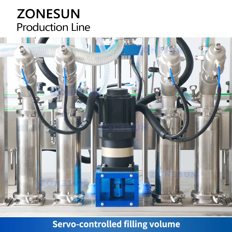 Zonesun ZS-FALU4 Liquid Packaging Line Pump Bottle Packing Line Filling Machine Capping Machine Labeling Machine
