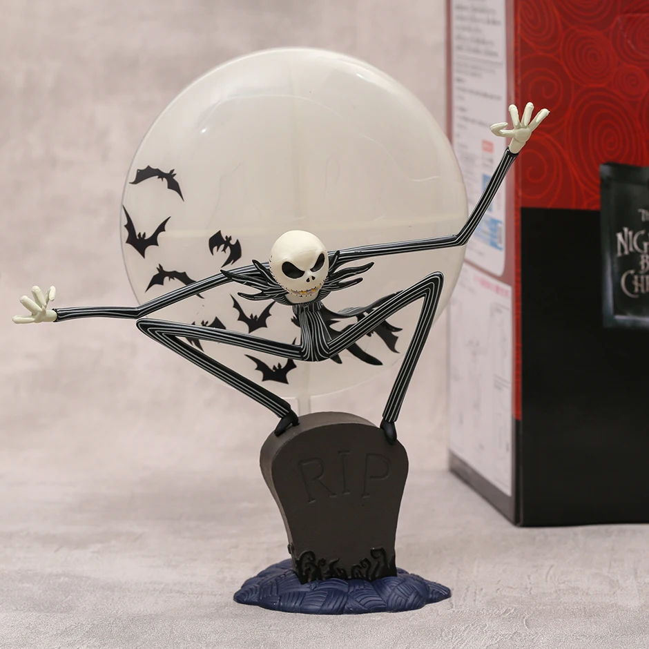 Luminous Jack Skellington Nightmare before Christmas Figure PVC Collection Model Toy Doll Brinquedos