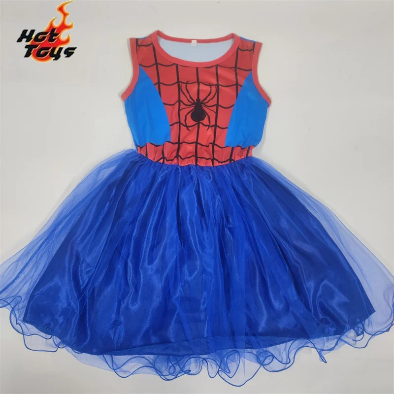 Hot Toys Spiderman Girls Dressed Kids Clothes Cosplay Costume Dress Toddler Christmas Outfits Halloween Little Girls Pink Dress