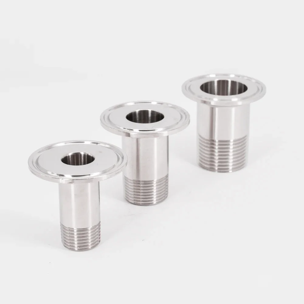 304 Stainless Steel Quick-loading Clamp Type Chuck External Teeth, Sanitary Grade Thread Buckle Joint, Straight External Thread