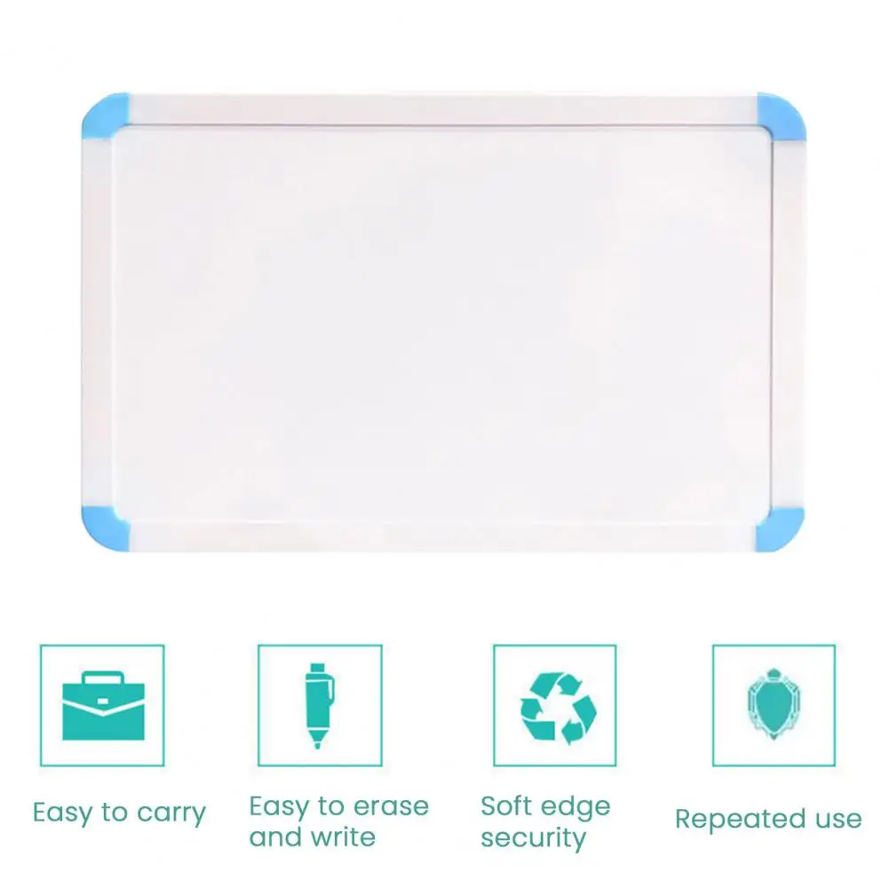 Pizarra magnética de borrado en seco de doble cara, juego de pizarra blanca magnética portátil de doble cara para uso en el hogar, oficina y escuela para dibujar