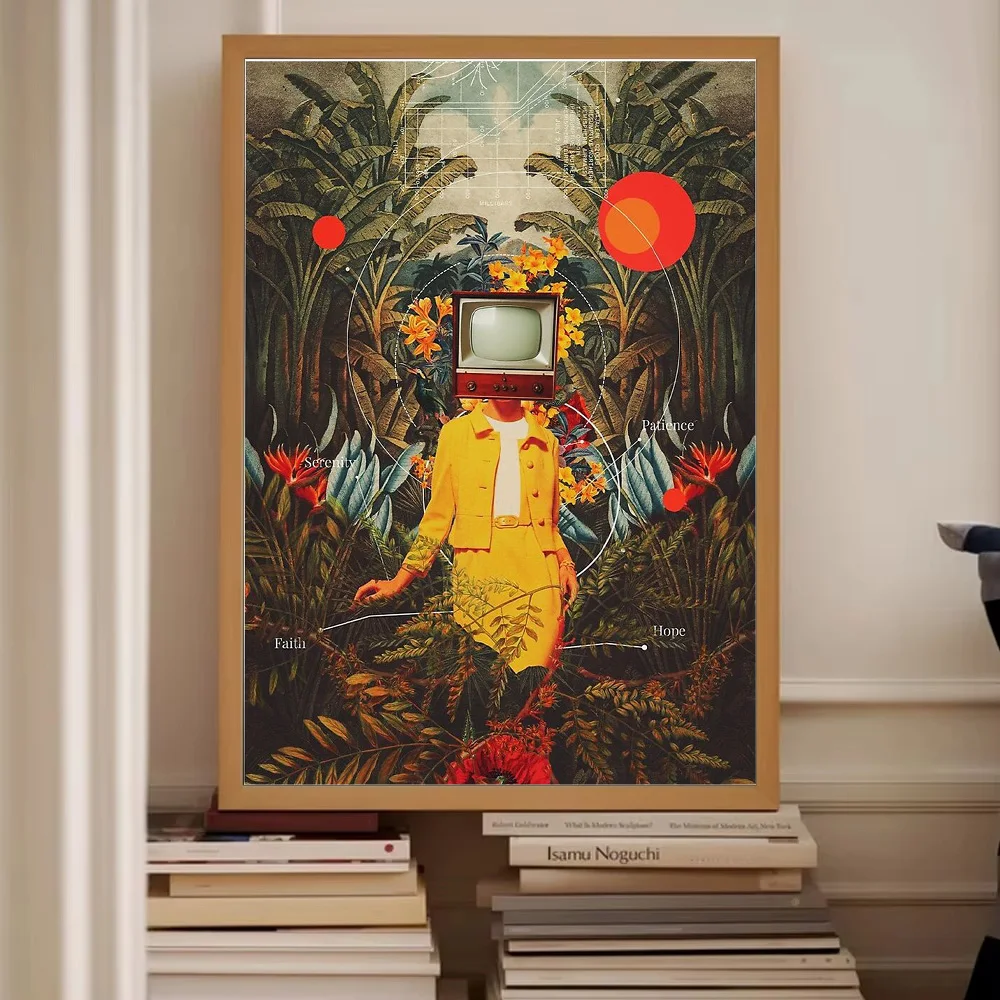 خمر نوير رسم قماش طباعة فيلم مظلم المباحث الفن جدار ديكور الفيلم المشارك القوطية الرعب الجمالية غرفة ديكور