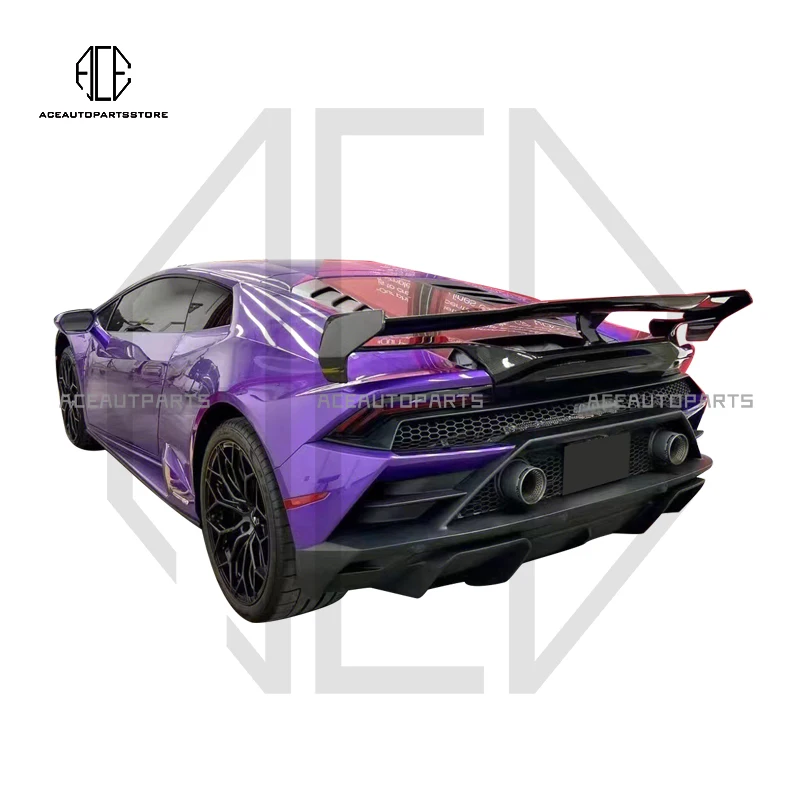 Carbon Fiber Rear Spoiler Wing Fit For Lamborghini Huracan LP580 LP610 EVO 2014-2021 VORS Style Glossy Carbon High Quality