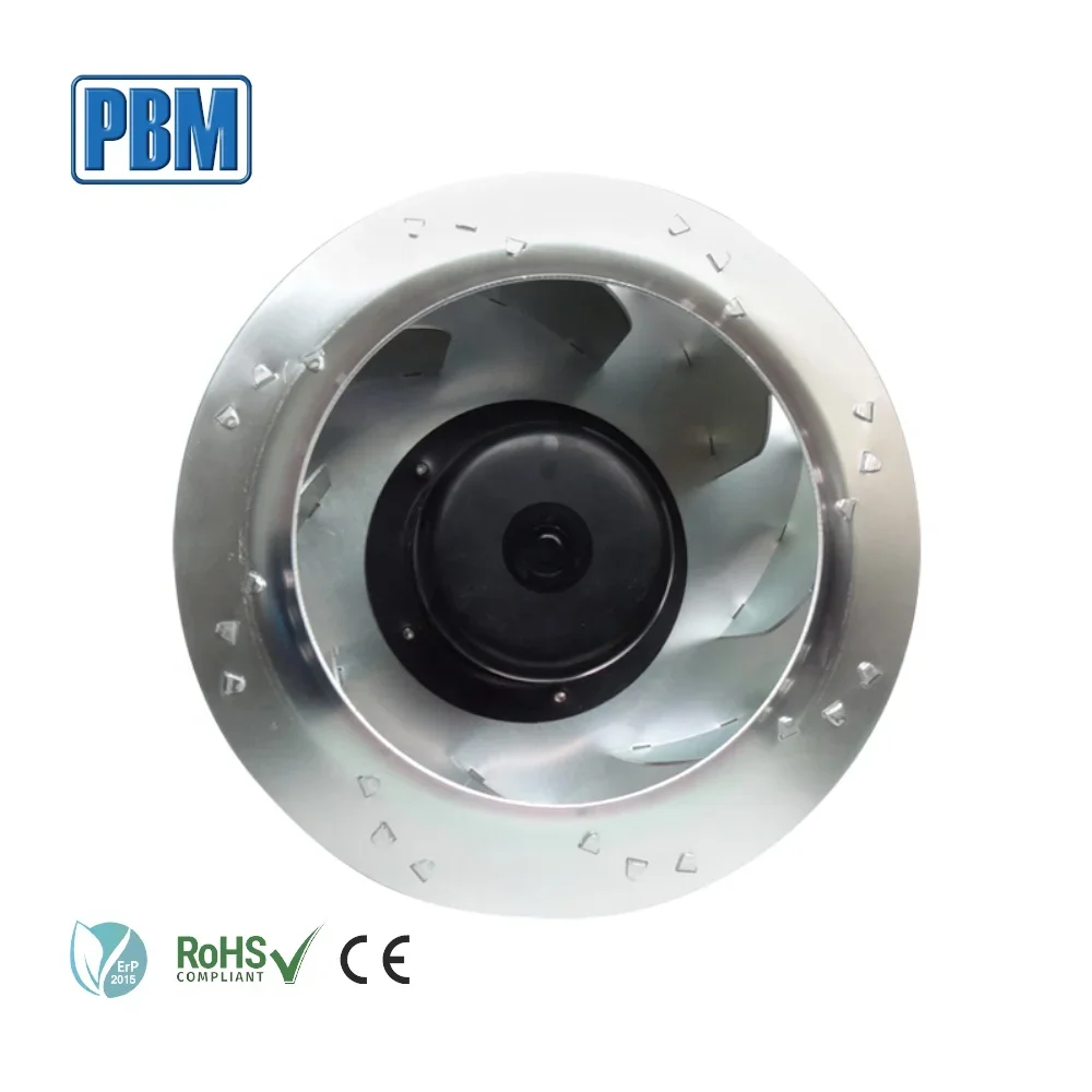 280mm EC 230V Industrial Centrifugal Ventilation Fan with Backward Curved Impeller